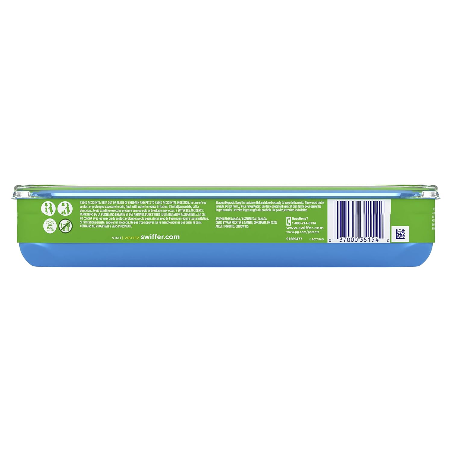 Swiffer Sweeper Wet Mopping Pads - Multi-Surface Refills with Open Window Fresh Scent | 12 Count