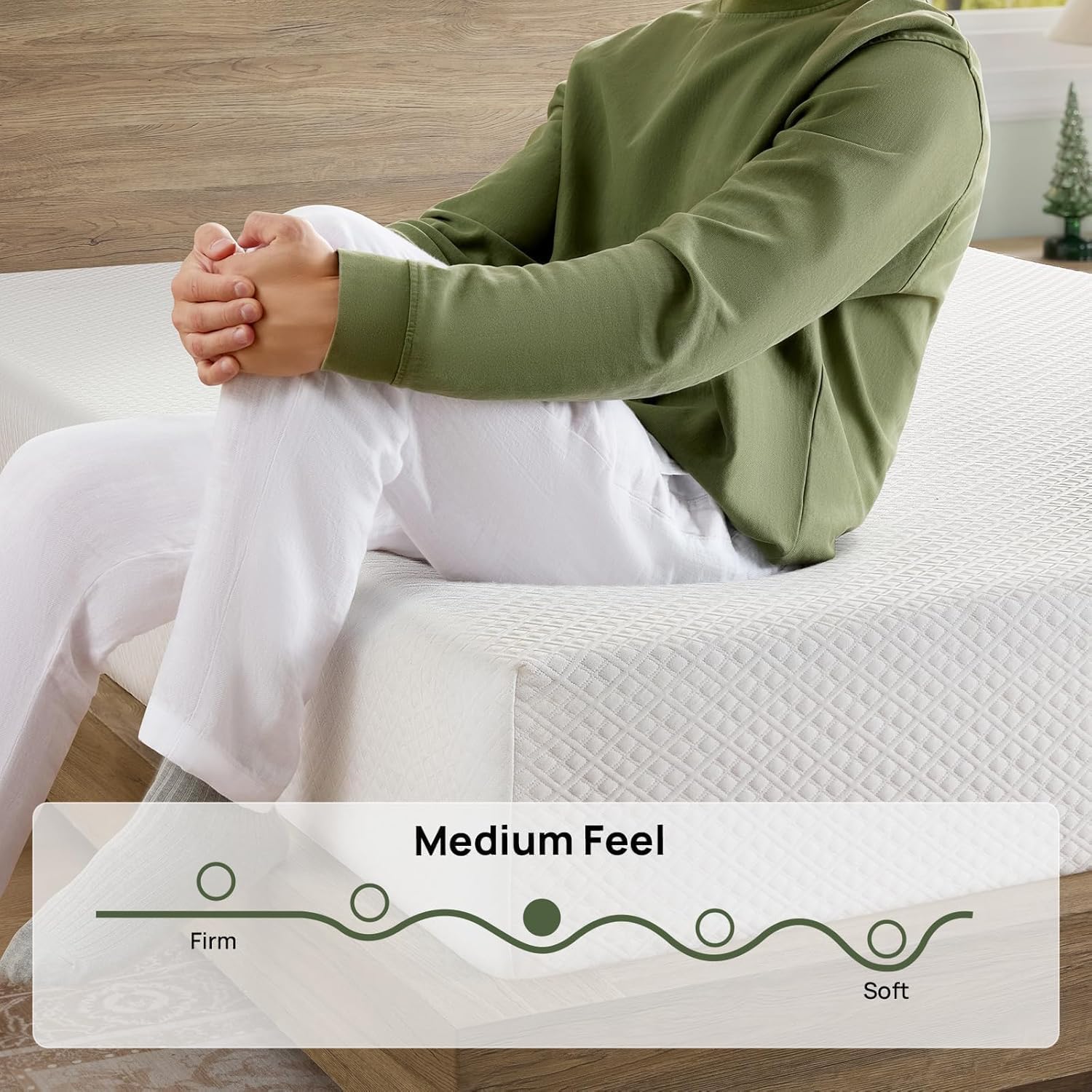 Rolanstar Twin Size Gel Memory Foam Mattress - 10 Inch, Breathable & Supportive, CertiPUR-US Certified, White