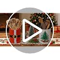 FoldTier Christmas Utensil Holder Set with Santa Belt & Christmas Tree Designs - Kitchen Decor, 2 Pcs, Holiday Gift
