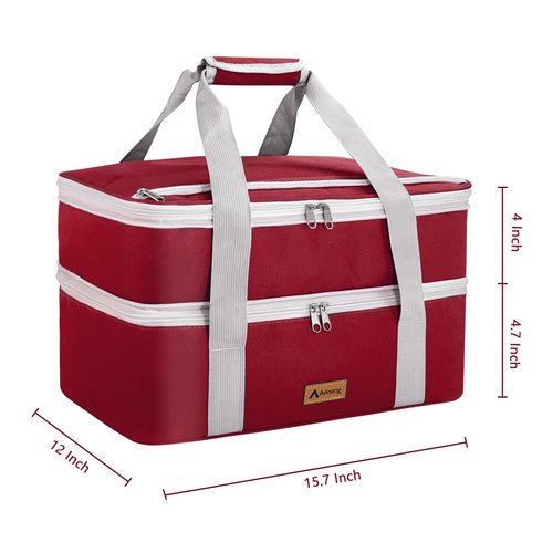 Arienng Insulated Casserole Carrier, Casserole Carriers For Hot Or Cold Food 9 * 13 Inch And 11 * 15 Inch Baking Pans, Keep Hot Or Cold Food Fresh