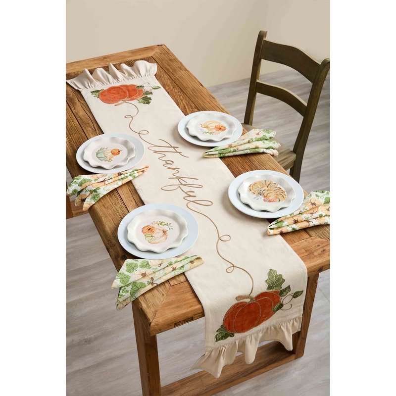 Mud Pie Thanksgiving Salad Plate, Pumpkins, 8" dia, 1 pc. only