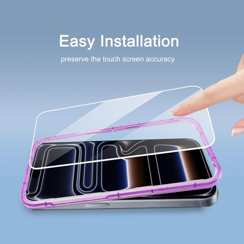 Ailun Screen Protector for iPhone 17 Pro Max - 3 Pack Tempered Glass with Installation Frame & Sensor Protection