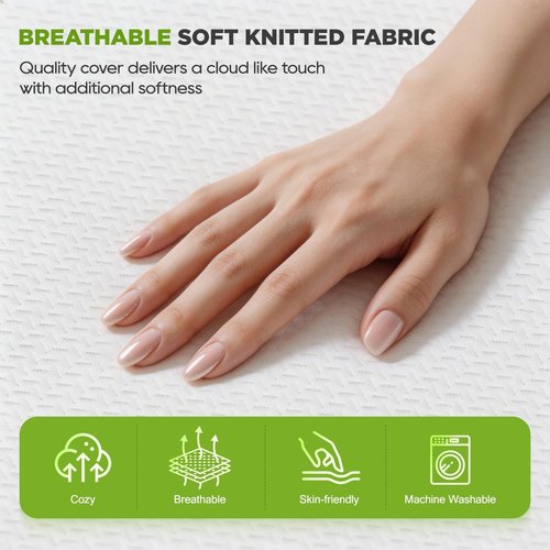 FDW 5-Inch Twin Mattress - Medium Firm Foam Support, Breathable Comfort & Washable Cover | CertiPUR-US Certified