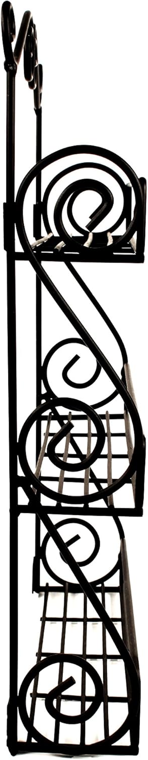 Spectrum Diversified Scroll Wall-Mounted Spice Rack Organizer - 3-Tier Design for Kitchen & Cabinet Storage
