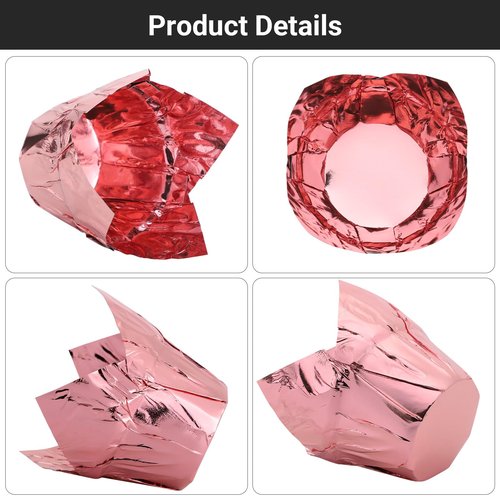 Cupcake Liners, EUSOAR 3.5oz Aluminum Foil Baking Cups 150pcs, Muffin Cups, Disposable Tulip Style Cupcake Cups, Baking Cups, Aluminum Cupcake Pan Ramekin Holders