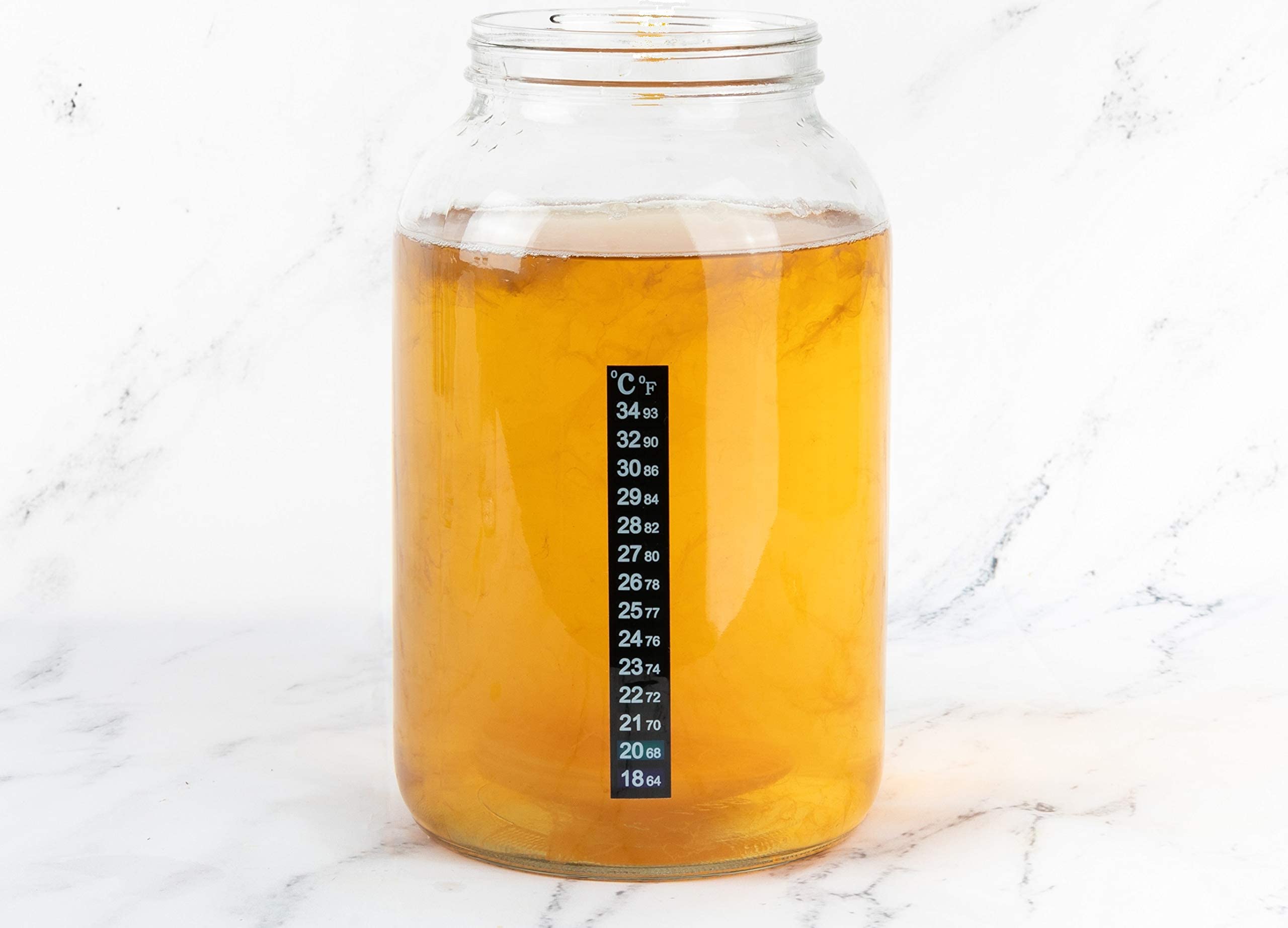 Kombucha Starter Kit (Deluxe with Heating Mat) SCOBY, Jar, PH Test Strips, Fermenting Ingredients and more