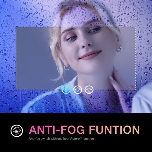 LOAAO LED Bathroom Mirror - 40" x 36" Dimmable, Anti-Fog, RGB Backlit & Front Lighted, Waterproof Glass