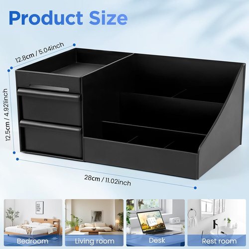 **Skiennix Men's Cologne Organizer - Stylish Bathroom Countertop Storage for Perfume & Cologne | Sleek Design**