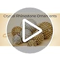 Starlight Silver 4PCS Christmas Ornaments - Iridescent Rhinestone Balls 2.68 Inch