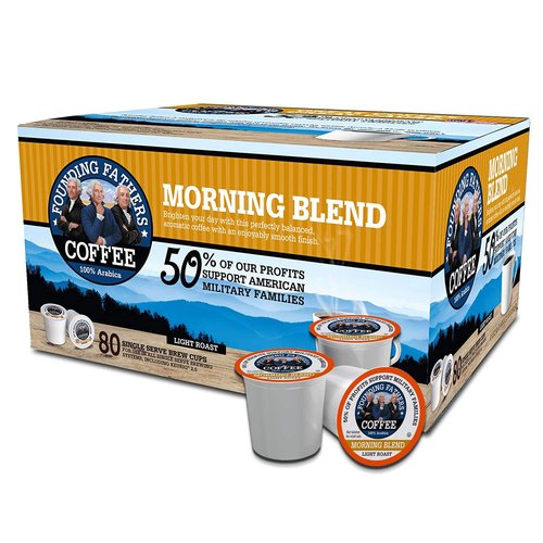 Founding Fathers Coffee - Morning Blend Single Serve Pods for Keurig 2.0 | 80 Count