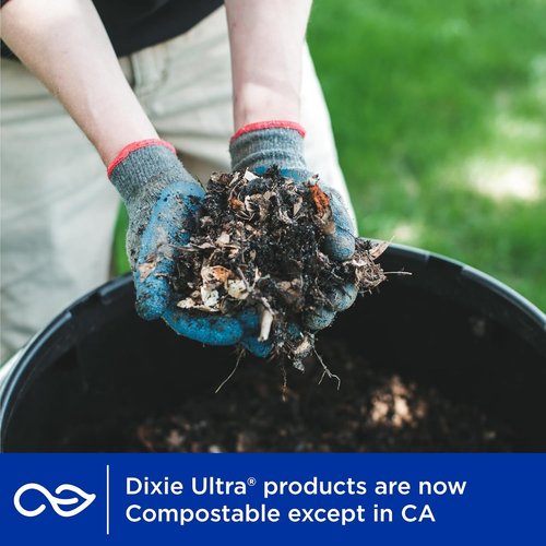 Dixie Ultra Large Paper Bowls - 20 Oz | Microwave Safe & Compostable | 56 Count for All Meals