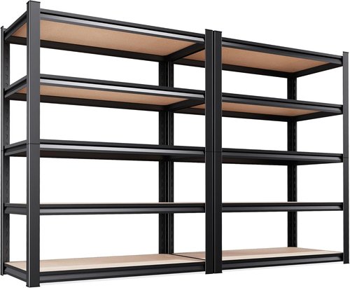 **Regine Switzerland Heavy Duty Garage Shelving | Set of 2 Adjustable 71"H Metal Storage Units**