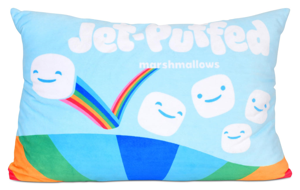iscream Kraft Jet-Puffed Marshmallow 17.5" x 11" Pillow Set with Mini Marshmallow Pillows
