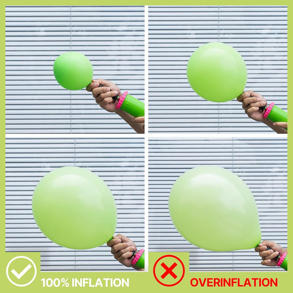 PartyWoo Lime Green Balloons - 100pcs 5-Inch Light Green Latex Helium Balloons for Celebrations