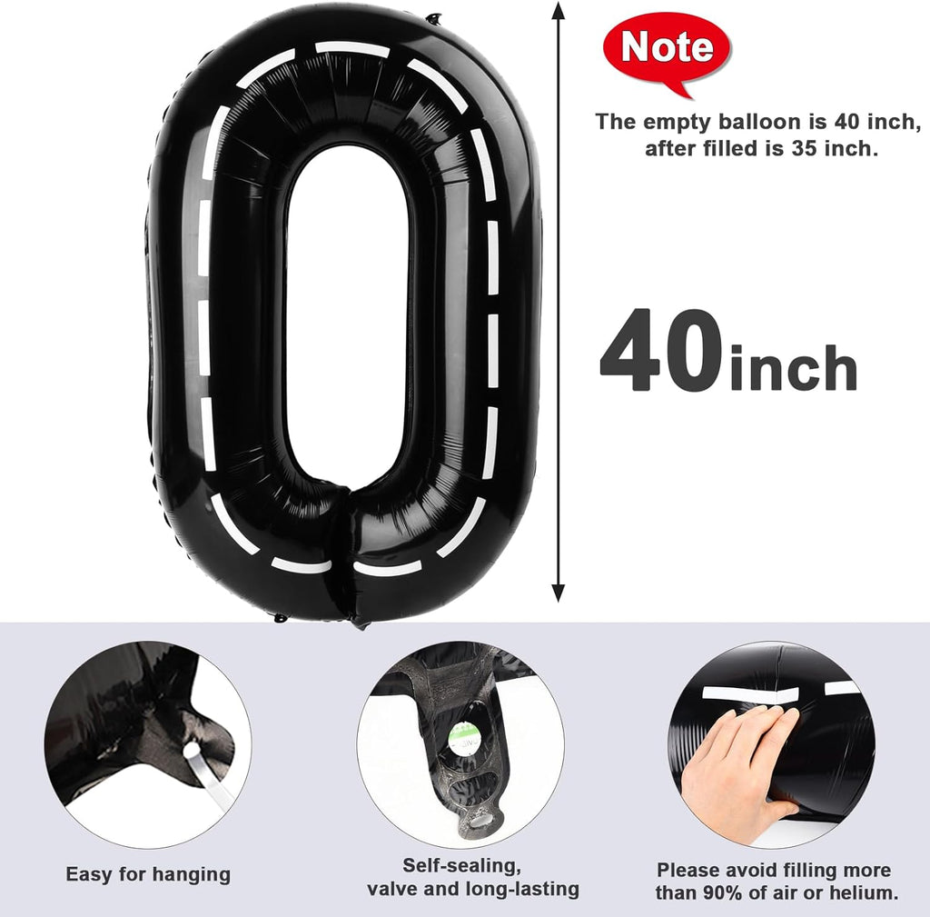 Skiennix 40-Inch Balloon Numbers - Black 5th Birthday Decorations & Wedding Photo Shoot Decor