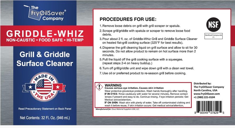 Griddle-Whiz Flat Top Grill Cleaning Kit - 4-Pack Griddle Cleaner w/ Scraper Tool & Pumice Stone for Tough Grease, Food Residue & Buildup on Griddles & Flat Top Grills - by FryOilSaver (32oz Bottles)