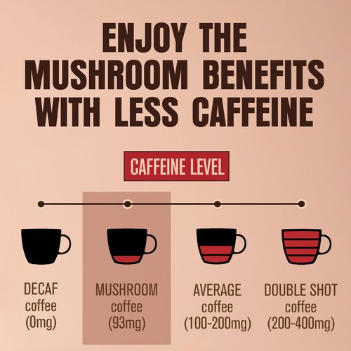 ShroomDNA Mushroom Coffee Blend with Chaga & Lion's Mane | Instant Focus + Clarity All Day | Organic + Vegan + Gluten Free | No Added Sugar | 20 Count