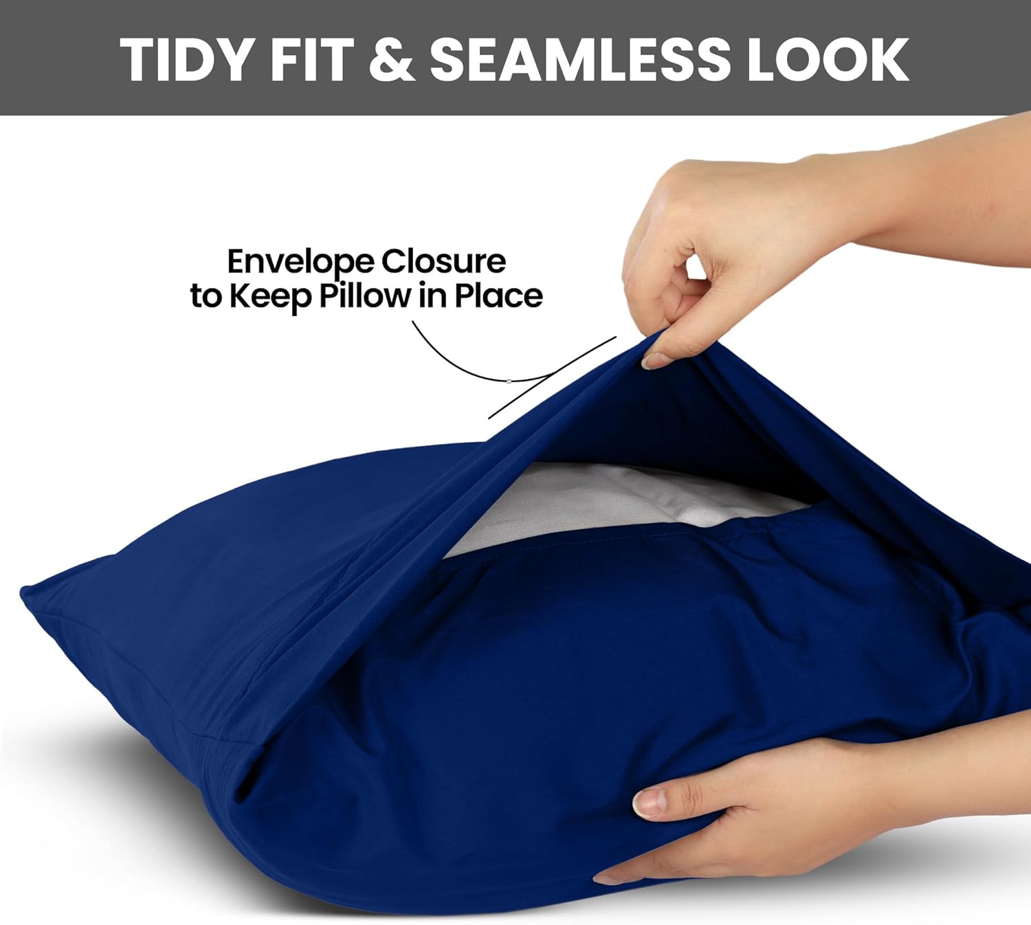 Utopia Bedding Standard Pillow Cases - Soft Brushed Microfiber - 2 Pack, Royal Blue - 20 X 26 Inches