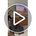 Adjustable Floor Gaming Chair with 2 USB Ports, Linen Foldable Sofa