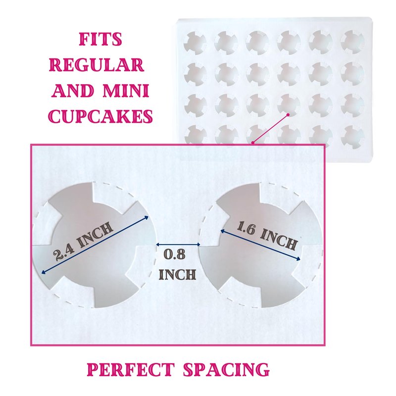 SEROJA 10 Pack Cupcake Boxes 24 Count with Lid - Stackable Cupcake Carrier for 240 Cupcakes, Sturdy Disposable Containers for Mini and Standard Cupcakes, Muffins & Pastries （20.1x13.8x4 Inch）
