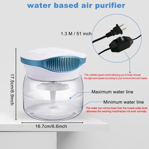 HimAoto Water Air Purifiers for Home, Air Washer Aroma Diffuser, Rainbow Air Purifier, Air Washer Humidifier, Essential Oils Aroma Fresher With Night light for Home, Office, Bedroom