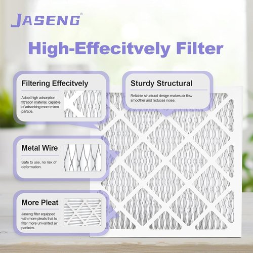 MERV 11 Air Filters by [Brand Name] - 12x12x1 HVAC Replacement Filters | 6 Pack, High Efficiency Filtering