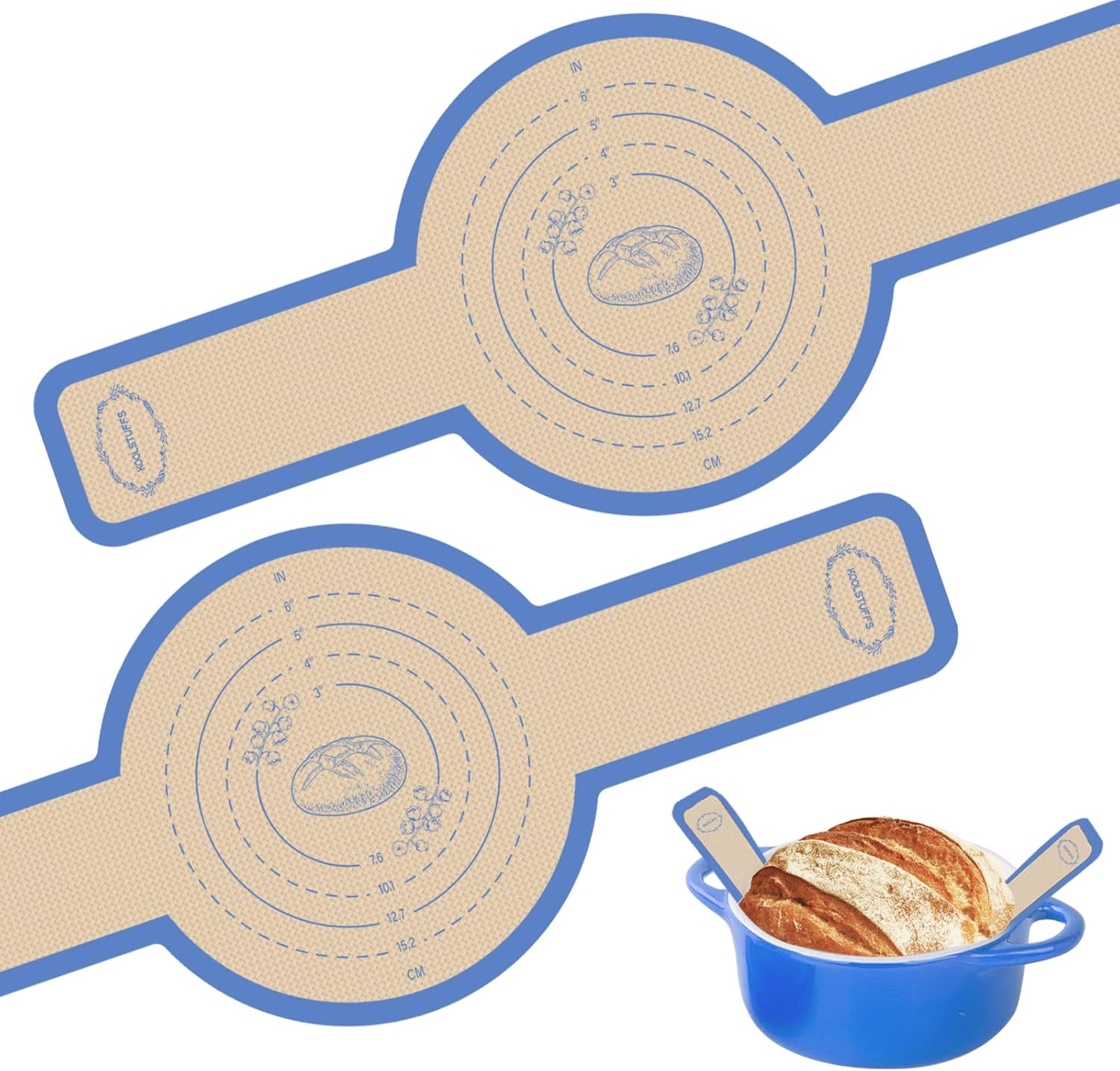 Skiennix Silicone Bread Sling - Non-Stick Sourdough Baking Mat for Easy Transfer | 2PCS Set