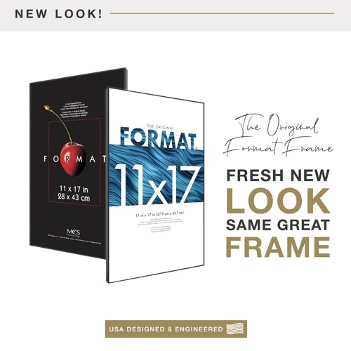 MCS Format 11x17 Picture Frame Black, Vertical & Horizontal Wall Hanging Large Picture Frame for Photos & Art Prints (6-Pack)