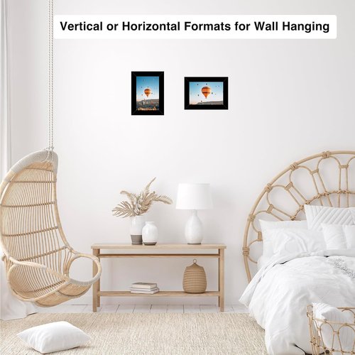 JCJMY 3.5x5 Black Picture Frame - Shatter Resistant Plexiglass for Wall or Tabletop Display