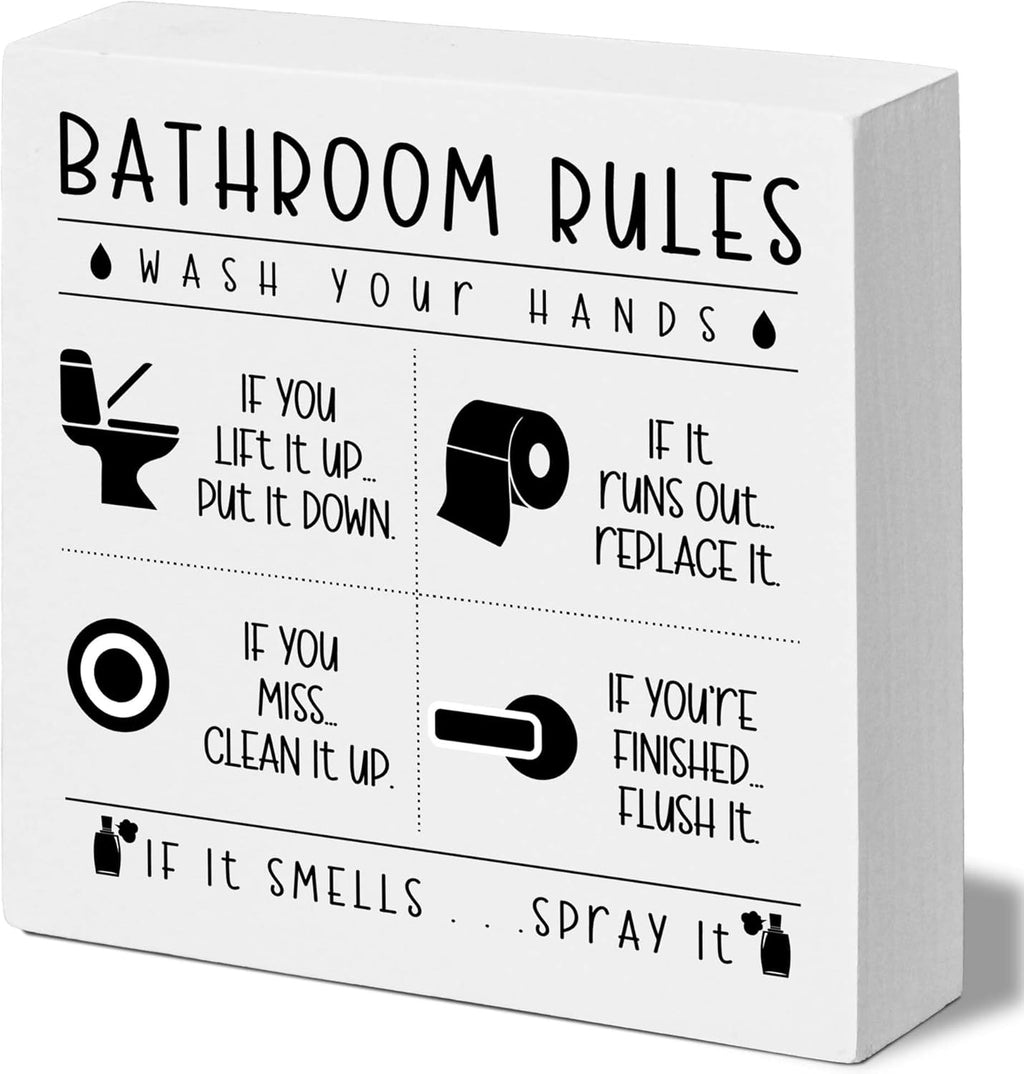 Regine Switzerland Funny Bathroom Sign - Rustic Wooden Decor for Restroom | Perfect Gift for Holidays