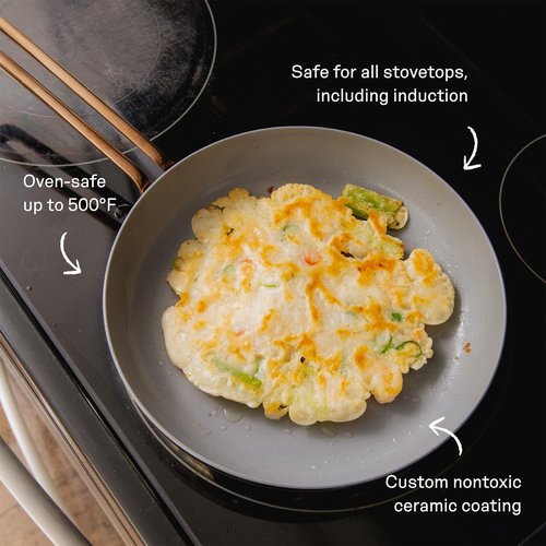 Great Jones Large Frying Pan - 10.25 Inch Nonstick Ceramic | Nontoxic, PTFE & PFOA-Free, Induction Safe