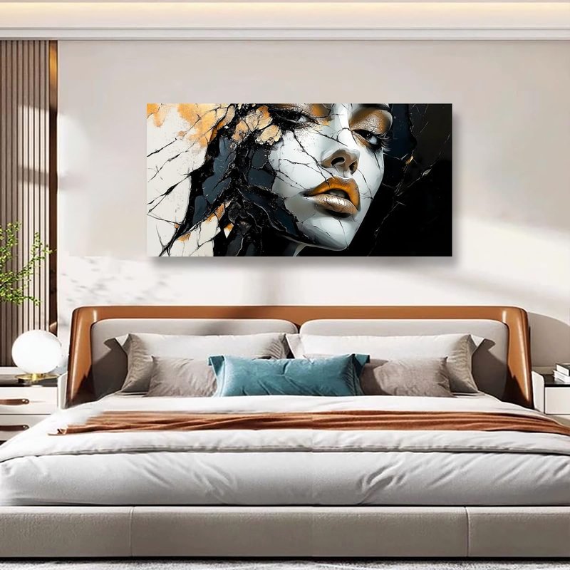 Apahavk White Maiden Pictures Canvas Wall Art for Living room Office Bedroom Wall Decor,Abstract Wall Art Print Modern Noble Butterfly Oil Painting Artwork Waterproof Ready to Hang-20x40inch
