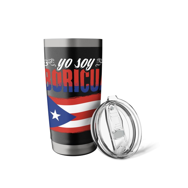 Yo Soy Boricua Puerto Rico Puerto Rican Flag Pride Stainless Steel Insulated Tumbler