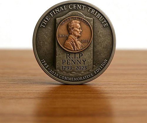 Final Cent Memorial Coin (1909-2025) - Commemorative Lincoln Penny Tribute | Perfect Collector's Gift