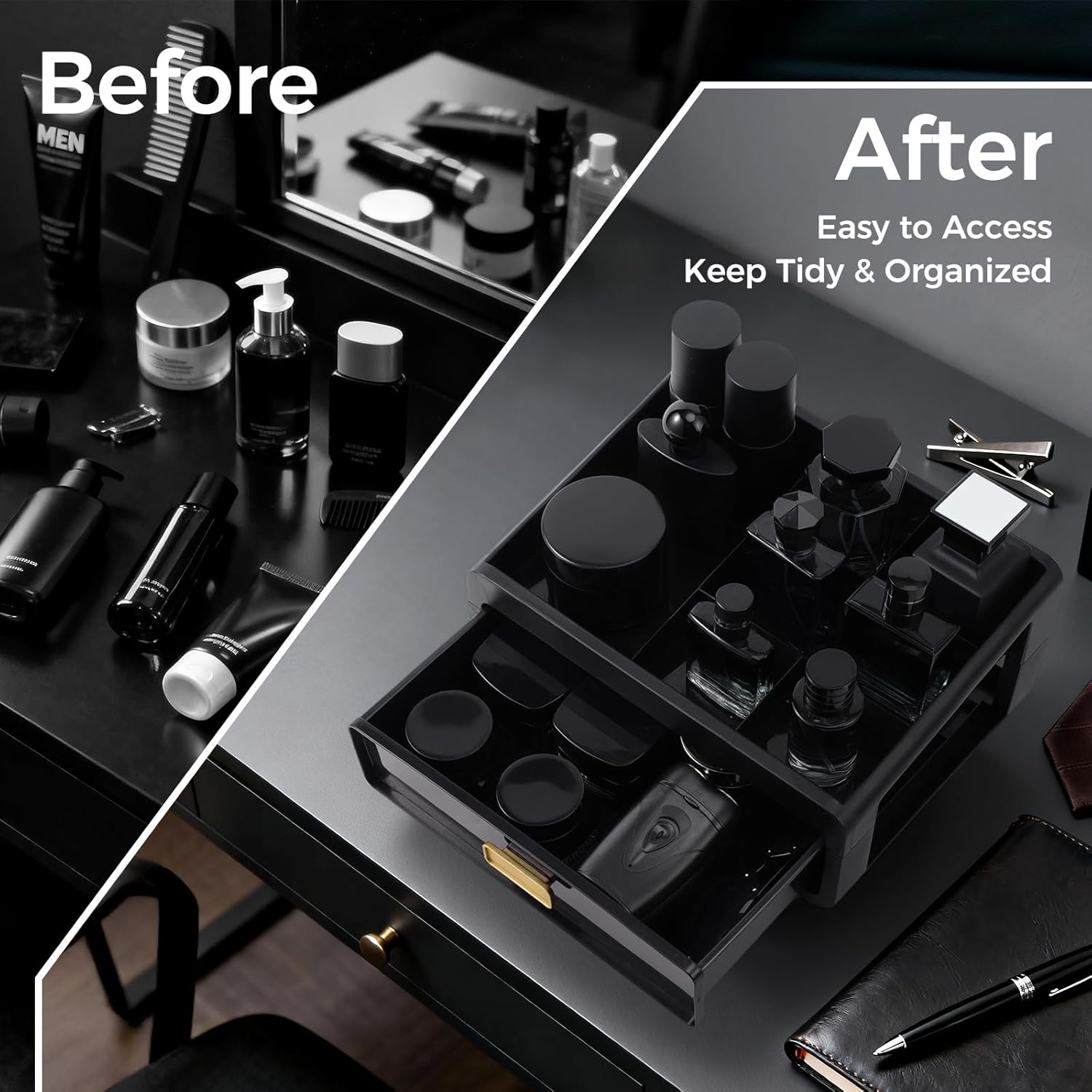 Regine Switzerland Cologne Organizer - Stylish Perfume Tray for Bathroom & Dresser | Perfect Gift for Men