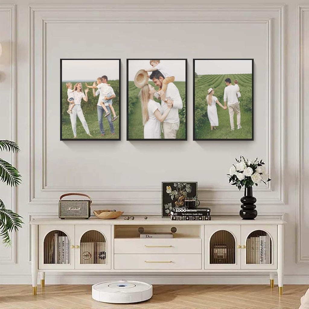 Skiennix Custom Canvas Prints - Turn Your Photos Into Framed Wall Art | Ideal Home Décor Gift (12x16, Black Frame)