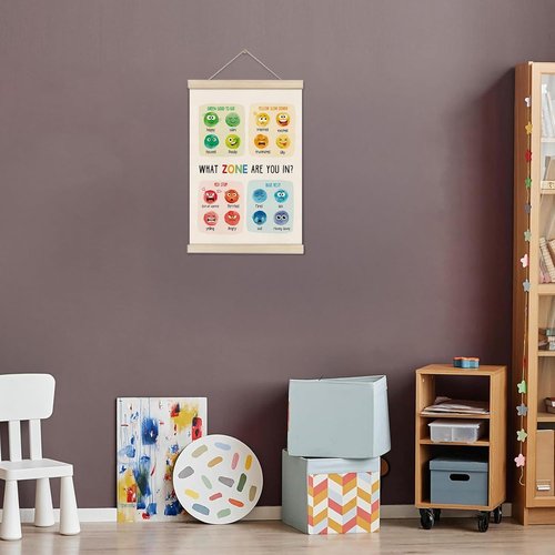 Doi-Lanee Mental Health Poster Frame - Emotions Wall Decor for Therapy Offices | 16x12 Inch