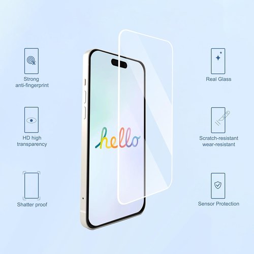 Ailun 3-Pack Screen Protector for iPhone 17 Pro Max - Includes Camera Lens Protectors & Installation Frame | Dynamic Island Compatible