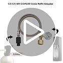 60-Inch CO2 Soda Maker Adapter Hose with Pressure Gauge for CGA320 Tanks