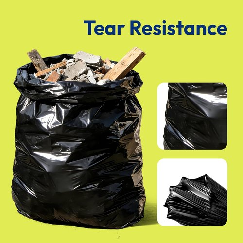 Heavy Duty Contractor Trash Bags - 33 Gallon, 30 Count | Strong Black, Leakproof Star Seal for Construction & Yard Debris