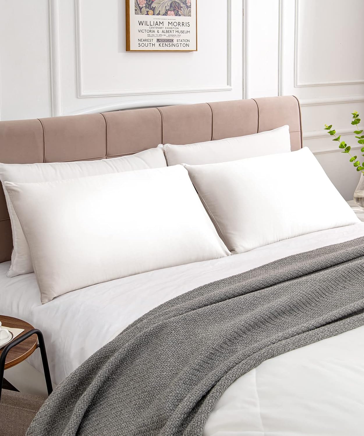 Warmstar Cotton Pillow Cases - Soft 600 Thread Count Standard Size Set of 2 | Breathable White 20x26 Inches
