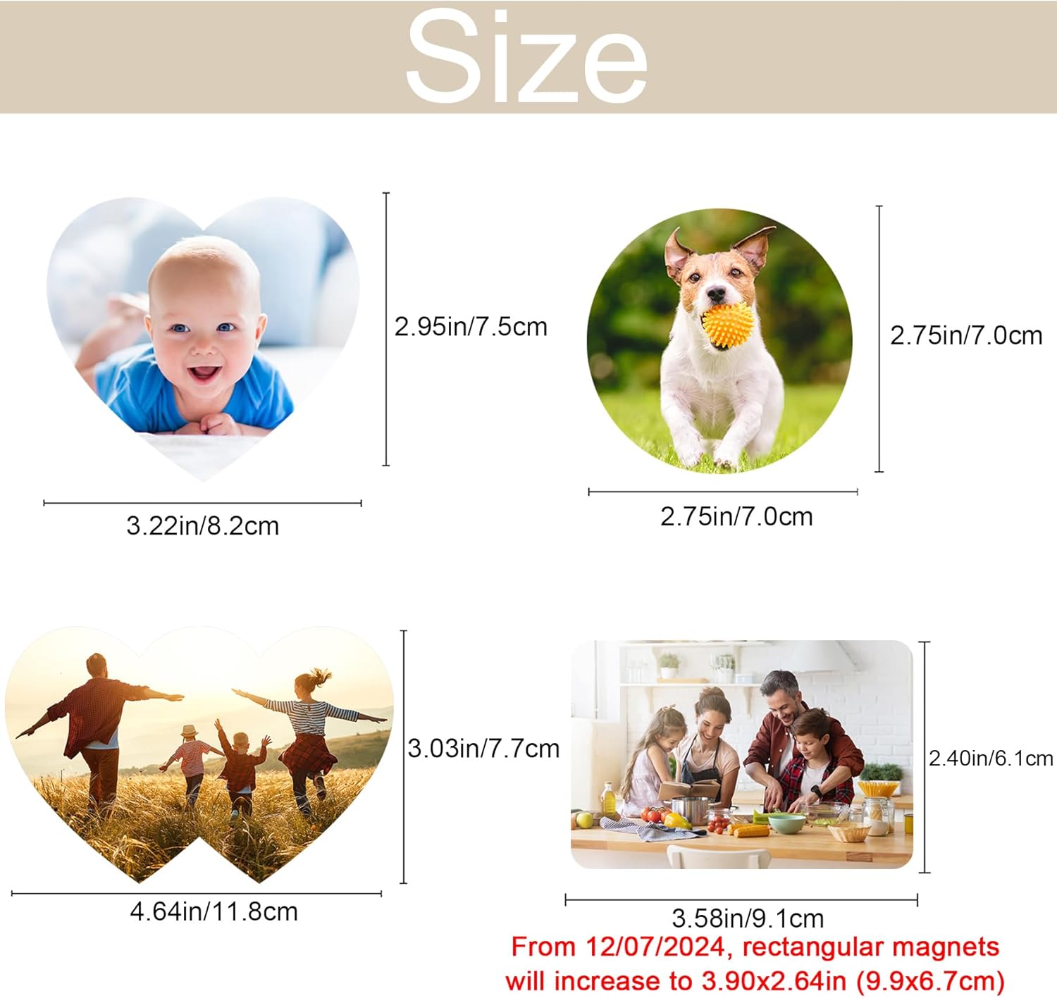 Skiennix Custom Photo Fridge Magnets - Personalized Home & Office Decor | Rectangle (1 Piece)
