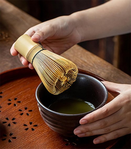 Matcha Whisk - Handcrafted Organic Bamboo Chasen | 100-Prong Traditional Japanese Stirrer for Authentic Tea