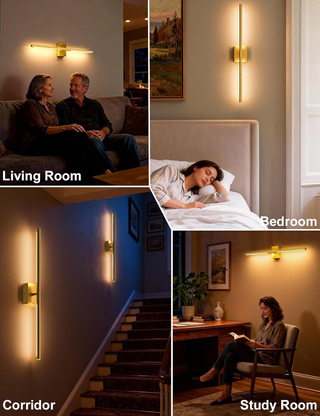 Skiennix Battery Operated Wall Sconces - 10000mAh Rechargeable LED Lights with Remote | 360° Rotation, 3000K-6000K