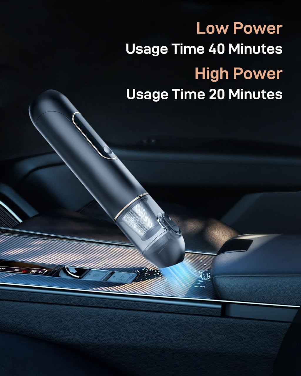 Skiennix Handheld Vacuum | Cordless Car Vacuum with 20000Pa Suction Power - Portable & Rechargeable for Home, Pets & Outdoors