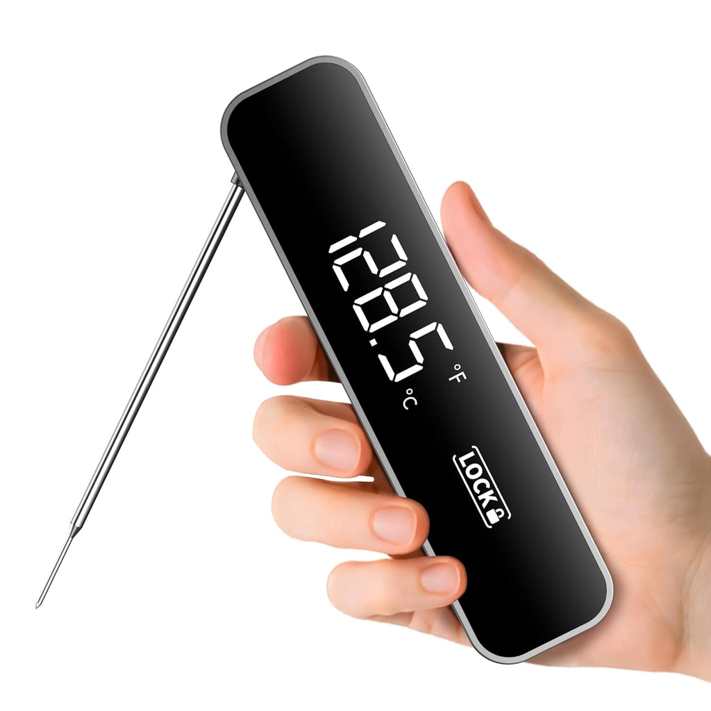 Skiennix 0.3S Professional Instant Read Meat Thermometer - Digital Cooking & BBQ Thermometer | Essential Kitchen Gadget in Grey