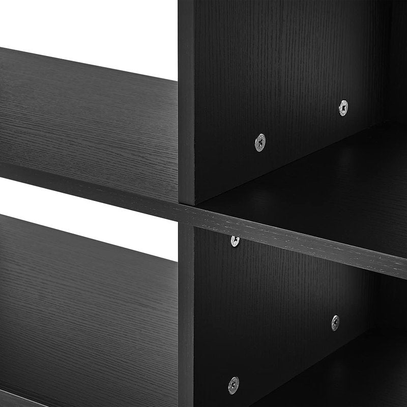 Panana Modern 43.3" Entertainment Center TV Stand with 4 Open Shelves, for 50 Inch TVs, Media Console for Living Room, Bedroom (Black)