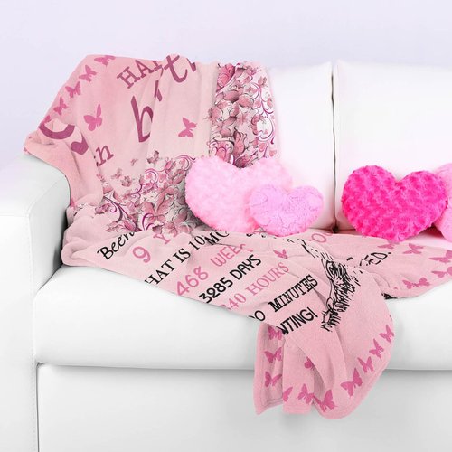 Gevuto 9 Year Old Girl Gifts Ideas, Birthday Gifts for 9 Year Old Girls Throw Blankets 50"X60", 9th Bday Decorations for Girl