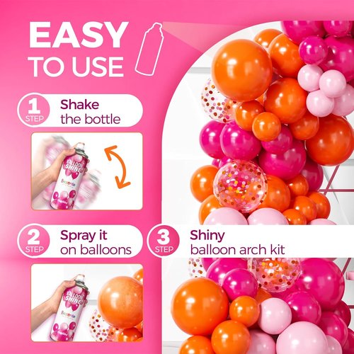 Bezente Balloon Shine Spray - 15 oz Waterproof High Shine Spray for Long-Lasting Party Balloon Decor