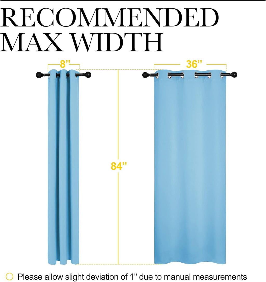 NICETOWN Blackout Window Curtains - Triple Weave Thermal Insulation | Double Panels, 42"x84", Blue